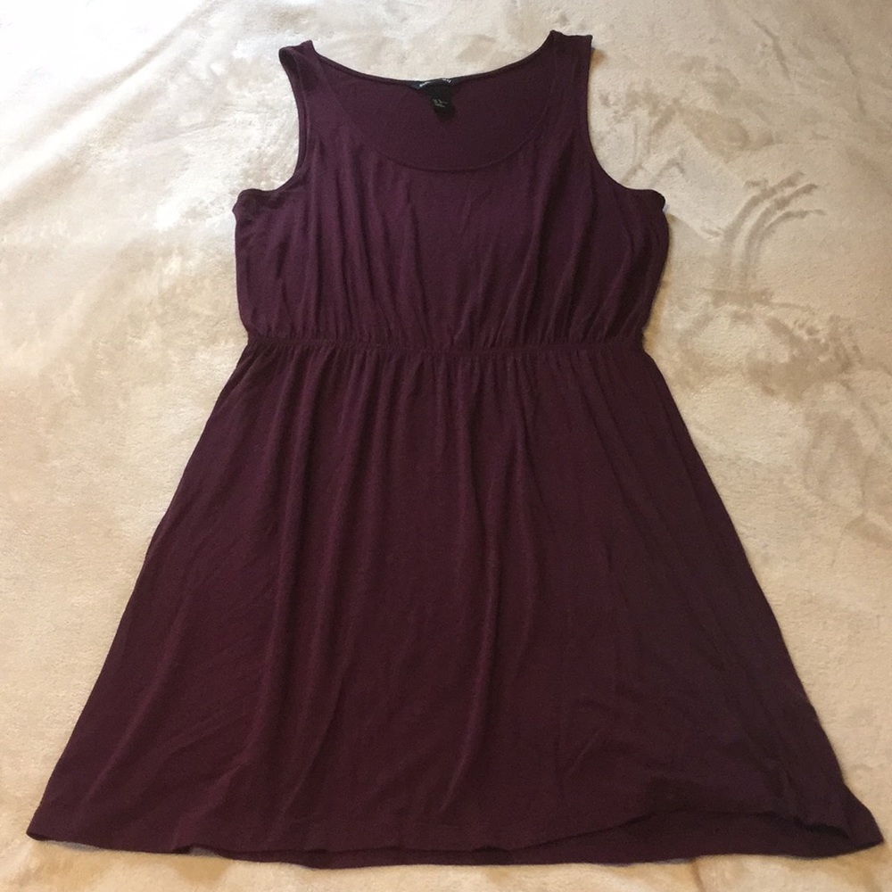 Burgundy Slip On Dress